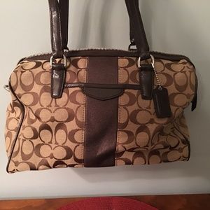 Coach bag (Satchel) - SILVER/KHAKI/MAHOGANY